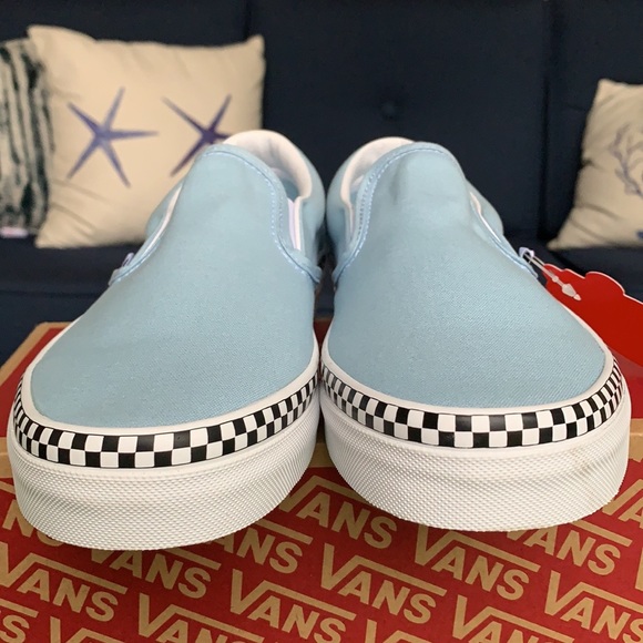 VANS CLASSIC SLIP-ON CHECK FOXING COOL BLUE WMNS - Picture 9 of 17